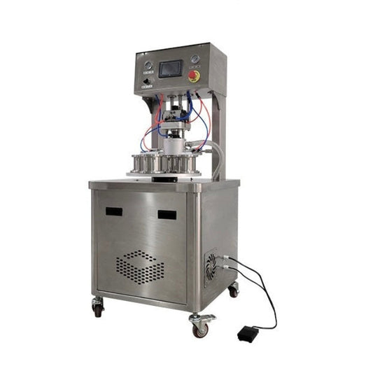 4 Head Glass Cans Vacuum Capping Machine