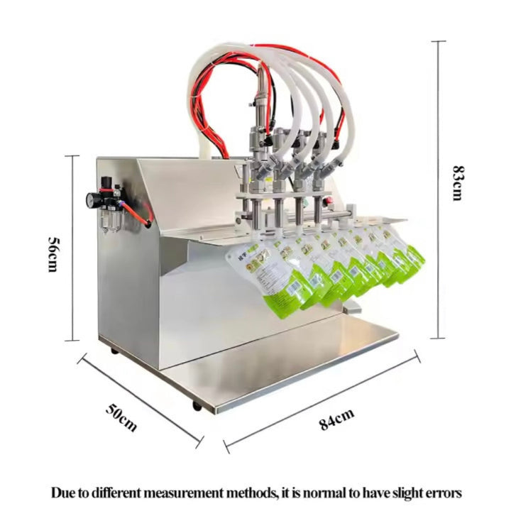 20-1000ml Four Nozzle Spray Bag Filling Machine