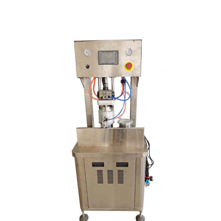 2 Head Glass Cans Vacuum Capping Machine
