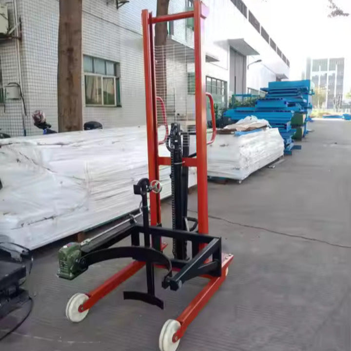 Manual Oil Drum Stacker Hand Cranked Forklift