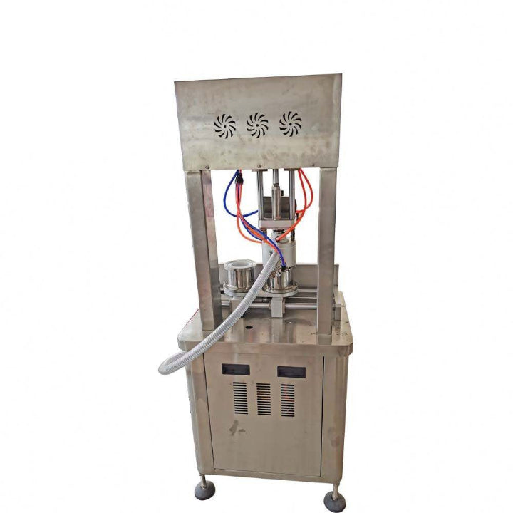 2 Head Glass Cans Vacuum Capping Machine
