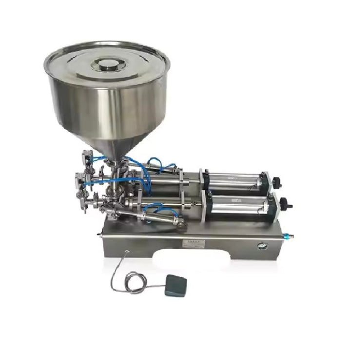 Semi Automatic Double Nozzles Spout Bag Paste Filling Machine