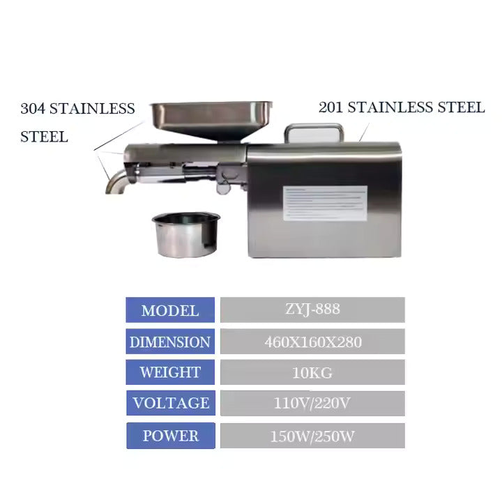 Small Household Peanut Sesame Nut Oil Press Portable