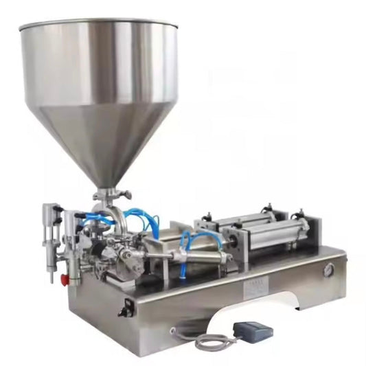 Semi Automatic Double Nozzles Spout Bag Paste Filling Machine