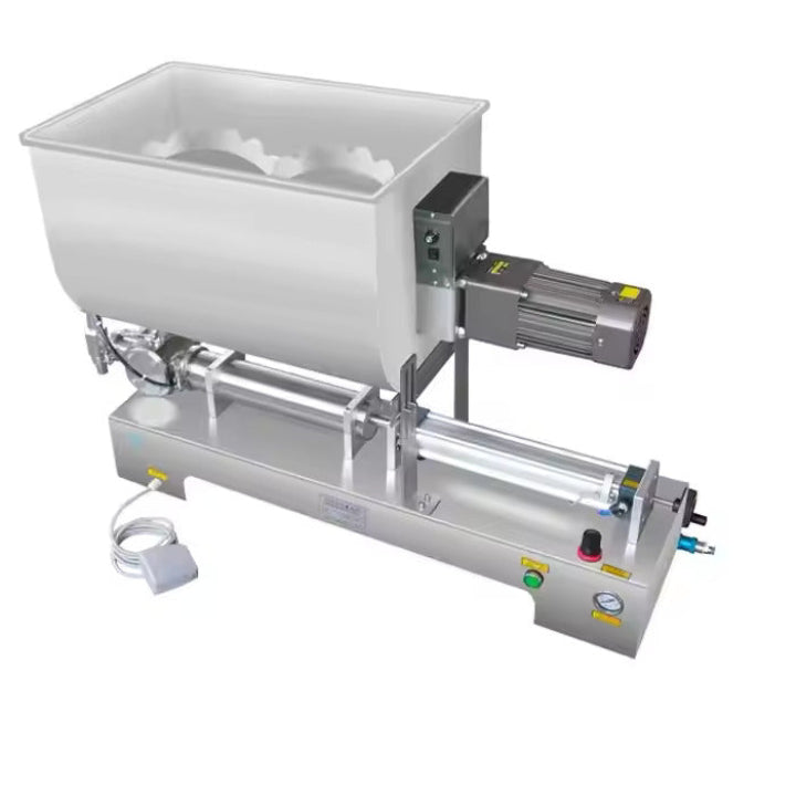Peanut Butter Chili Sauce Nut Sauce Filling Machine Cream Bottle With Mixing Bucket