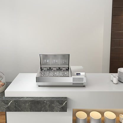 Pizza Salad Preparation Table