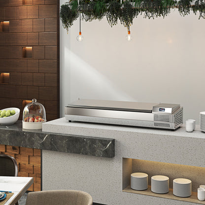 Pizza Salad Preparation Table