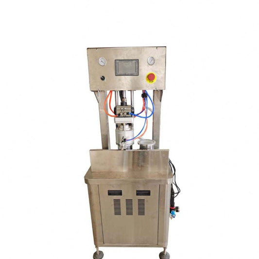 2 Head Glass Cans Vacuum Capping Machine