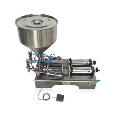 Semi Automatic Double Nozzles Spout Bag Paste Filling Machine