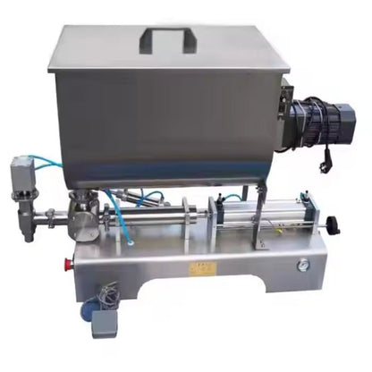 Peanut Butter Chili Sauce Nut Sauce Filling Machine Cream Bottle With Mixing Bucket