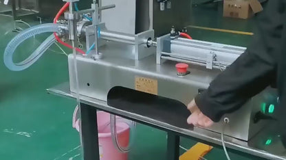 Horizontal Pneumatic Single Head Liquid Filling Machine