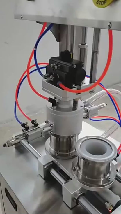 2 Head Glass Cans Vacuum Capping Machine